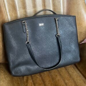 DKNY Black Leather tote